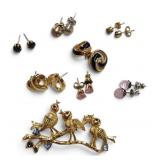 Vtg Brooch & Earrings
