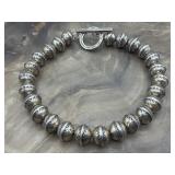 Vintage Navajo Stamped Sterling Silver Bracelet
