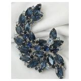Juliana D&E? Brooch Pin Blue Navette & Charon