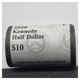 2020 MINT ROLL OF KENNEDY HALF DOLLARS
