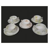 Vtg Haviland Limoges Tea Cups & Saucers