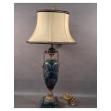 Neoclassical Green Marble Urn Table Lamp