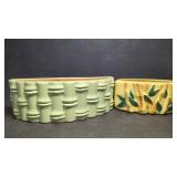 Vintage Red Wing USA Bamboo Planter 407 Half