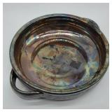 Signed Gloria Iridescent Luster 7' Pottery Dish
