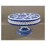 Flow Blue Porcelain Cake Stand