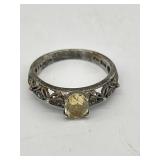 .925 SILVER RING W/ FAUX DIAMOND