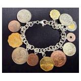 Italian Sterling Silver Charm Bracelet w