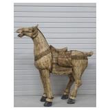 Large Tessellated Bone Chinese Tang Style Horse