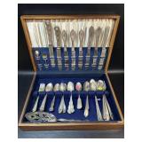 Assorted Vintage Silver Plate Flatware in Chest