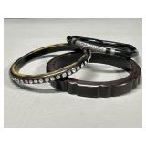 Embellished Bakelite Vintage Bangle Bracelets