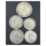 2 BRITISH FLORIN 2 SHILLINGS COINS, 2 BRITISH