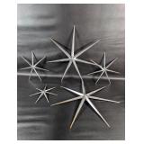 Silver-Toned, Three-Dimensional Celestial Wall