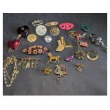 Vintage Costume Jewelry Brooch Collection