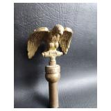 Vtg Cast Brass Eagle Finial Flag Pole Topper