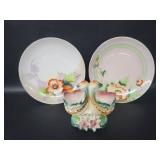 Pr Antique Porcelain Hand Paonted Plates &