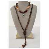 Lucky Brand Necklace & Long Triple Stand Bugle