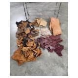 30+ Pounds Leather Scraps Large Lot
