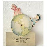 Antique Moveable Card ï¿½I Would Follow You to the
