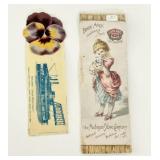 2 Antique Advertising Bookmarks