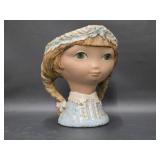 Lladro Pottery Head Vase - Vincent Martinez