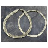 Two 14k Herringbone Bracelet 8.05g