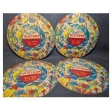4 Pc Vintage Play Time Tel-O-Vision Picture Disk