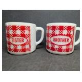Vintage Westfield Brother & Sister Mugs , Fire