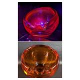 Viking Glass Large Orb Orange Ashtray