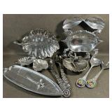 Cast Aluminum Figural Serving Dishes + , Crab ,
