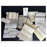 VINTAGE RECORD BOOK FULL OF LETTERS, RECEIPTS,