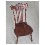 Antique Green Man Carved Back Music Chair