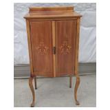Antique Marquetry Sheet Music Cabinet