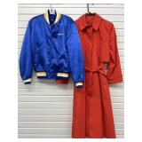 Vintage Swingster Satin Jacket Womens Sm. + Red