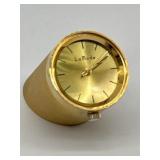 VINTAGE MCM LA MODE BRASS DESK CLOCK SWISS