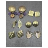 Brass, Copper & Gold Tone Retro & Modern Earrings