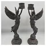 Pair of 16" Angelic Candle Holders