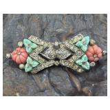 Signed KTF Trifari 1930ï¿½s Molded Flowers &