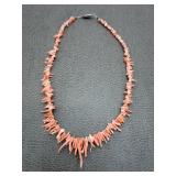 Graduated Coral Branch Necklace