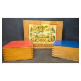 German? Wood Box Architecture Building Blocks,
