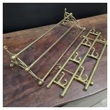 Two Brass Towel / Hat Racks