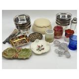 Vintage Toothpick Holders , Trinket Dishes , Reed