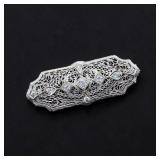 14K WHITE GOLD PLATINUM TOP 1 CARAT DIAMOND