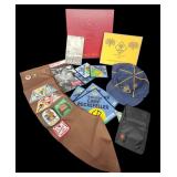 Vtg Boy Scouts Girl Scouts Patches Sash Books