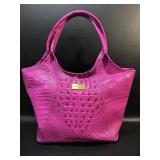 Brahmin Bright Pink Leather Satchel Handbag