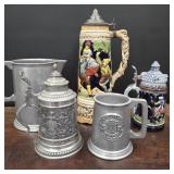 Lot of Vintage Steins