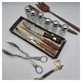 Vintage Utensils w/ Salt & Pepper Shakers