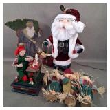 Vntg Holiday Creations Elf Music Box & Fiberoptic