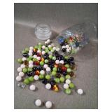 Vitro Agate & Patch Glass Marbles in Planter