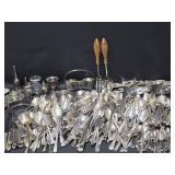 Large Lot of Silver Plate Flatware +