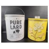 Blue Magic Krispy Kan Cracker Tin Yellow Large